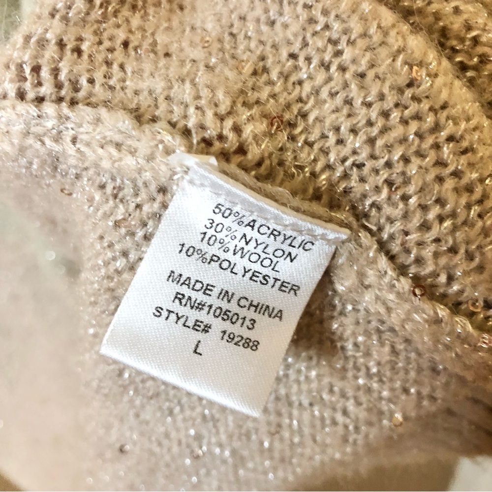 Andree By Unit Wool Color Block Ombre Sequin Card… - image 4